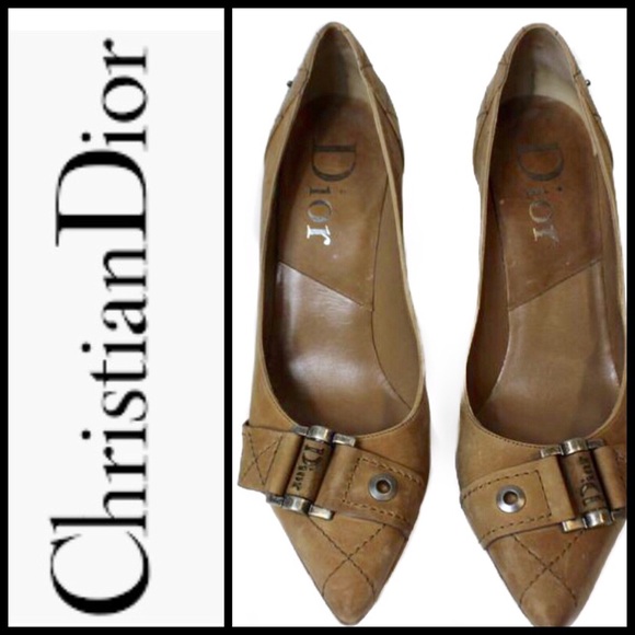 Dior Shoes - Christian Dior Distressed Rebel Leather Heels 10